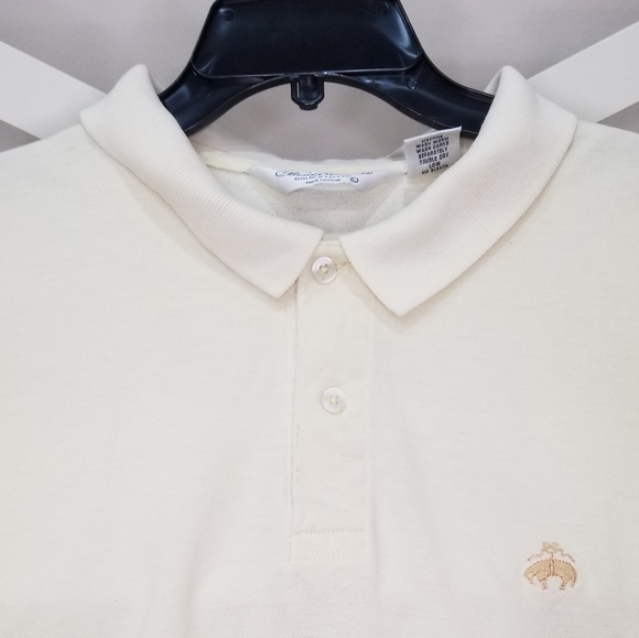 Brooks Brothers Logo Yellow Polo Shirt Large - Picture 1 of 8